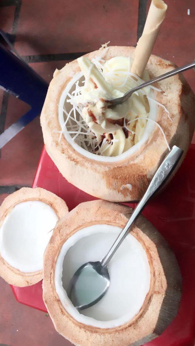 Kem dừa,thạch dừa,caramen