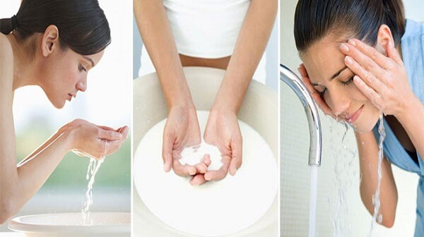 Dùng nước gạo thoa lên da mặt và massage nhẹ nhàng trong 6 phút