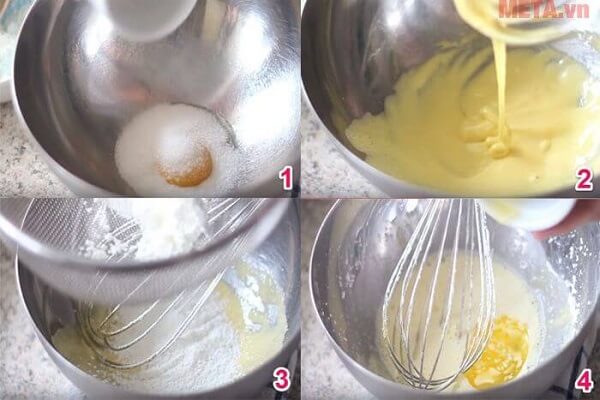 Các bước làm sốt cho bánh bông lan trứng muối