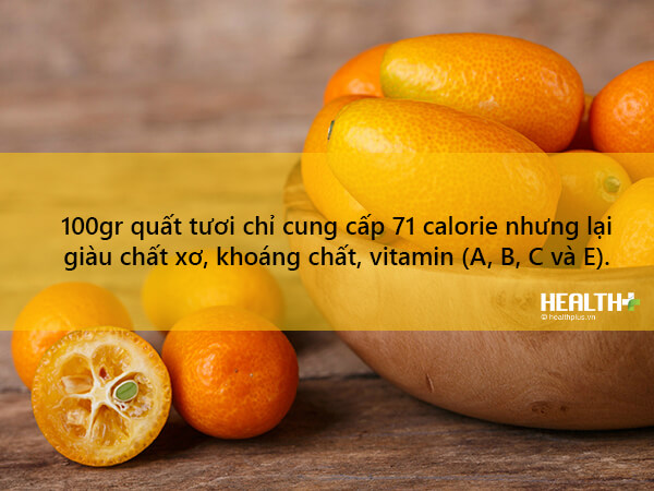 Quả quất cũng chứa nhiều vitamin C