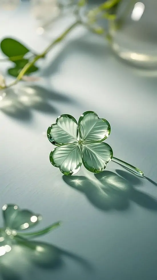 95 Hình Nền Cỏ 4 Lá đẹp may mắn cho người thích sự chữa lành và thu hút điều tích cực 13 Hình nền điện thoại cỏ bốn lá giữa nền xanh dịu và bầu không khí mềm sáng phù hợp người thích cầu may bình an cùng tài lộc